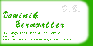 dominik bernvaller business card